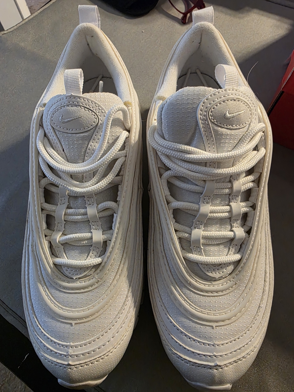 GS Nike Air Max 97 Sneakers - White/Silver - Picture 2 of 8